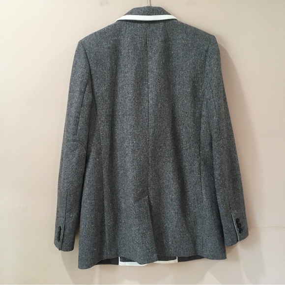 BANANA REPUBLIC Women’s 6 Tailored Blazer Jacket Grey Preppy Academia - Picture 2 of 11